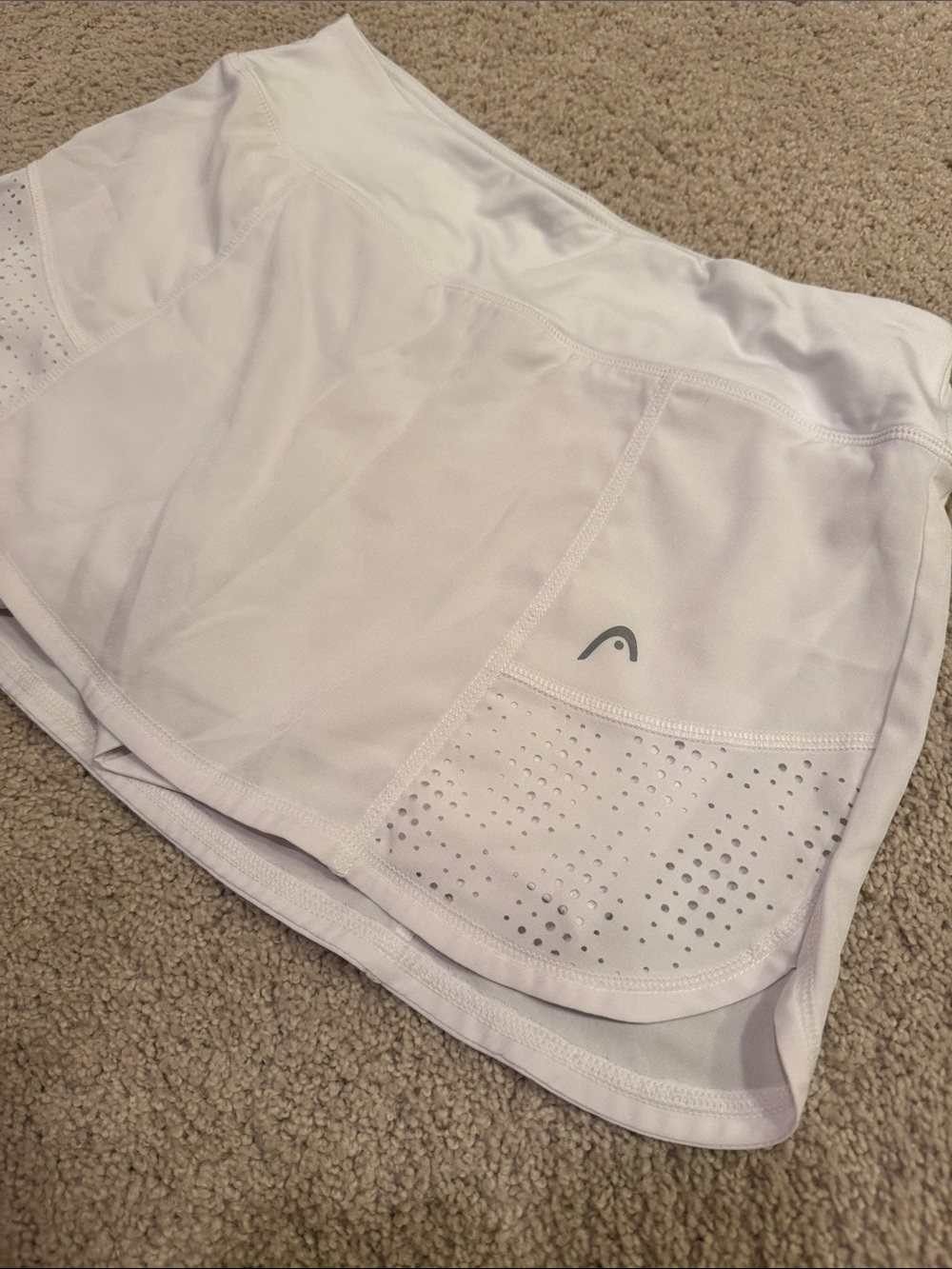 Women's White Active Skort with Vent Panels